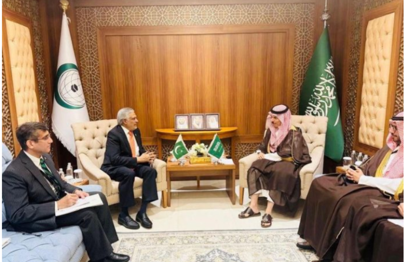 DPM Dar, Saudi FM discuss humanitarian situation in Gaza, ongoing genocide and famine
