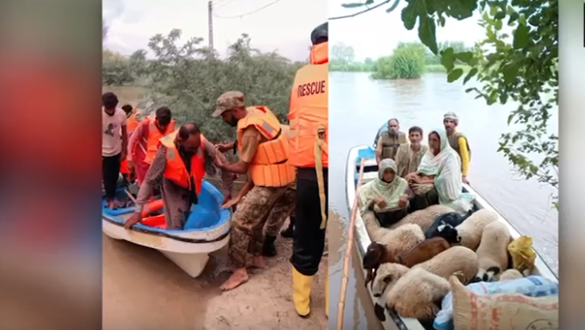 Pakistan Army continues rescue and relief operations in flood-hit areas 