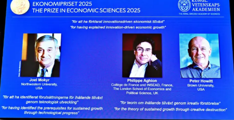 Trio to share economics Nobel for work on tech-driven growth