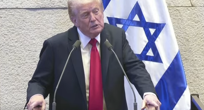 In address to Israeli parliament, Trump touts 'historic dawn of a new Middle East'
