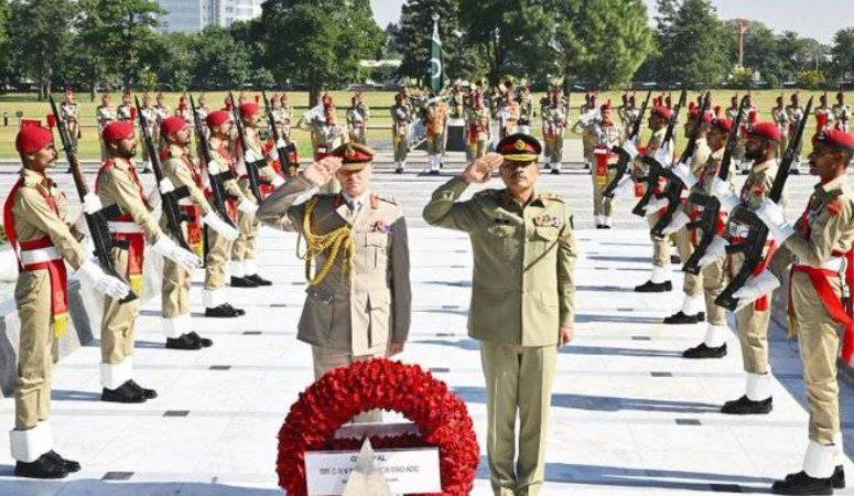 British Army Chief meets Field Marshal Syed Asim Munir at GHQ