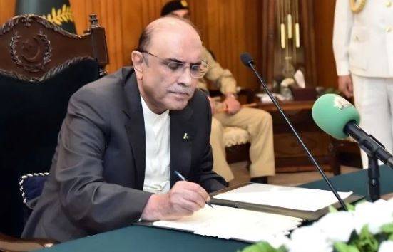 President Zardari signs 27th Constitutional Amendment into law after parliamentary approval