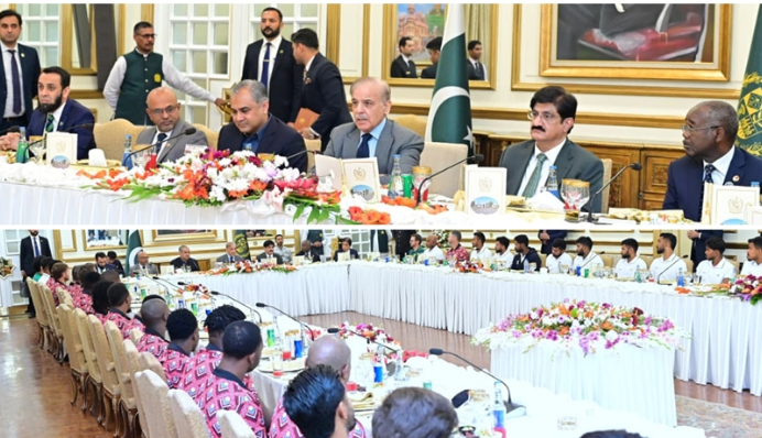 PM Shehbaz hosts luncheon for tri-nation cricket series teams