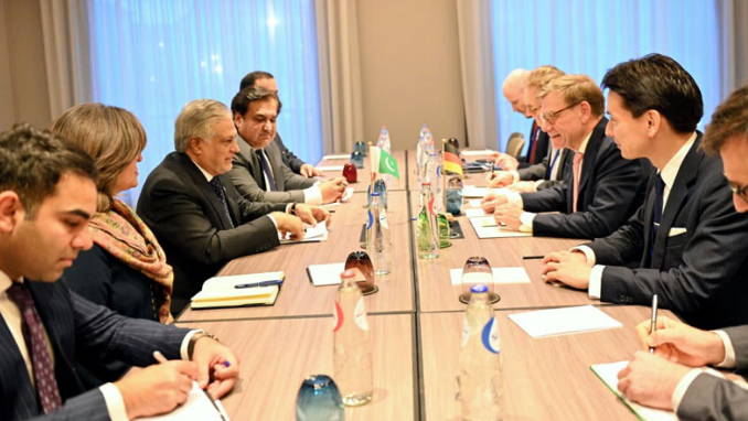 DPM Dar discusses bilateral, regional matters with German and other EU counterparts 