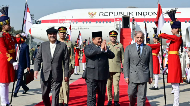 Indonesian President Prabowo Subianto in Pakistan on two-day official visit