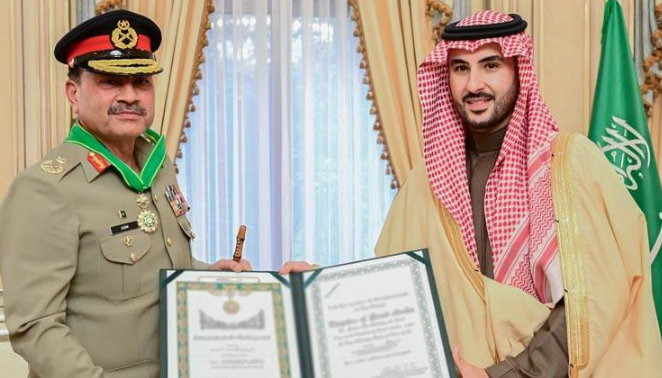 CDF Field Marshal Asim Munir receives Saudi Arabia's 'highest national honour' King Abdulaziz Medal