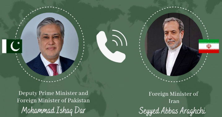DPM Dar speaks with Iranian FM Araghchi, expresses concern over regional situation