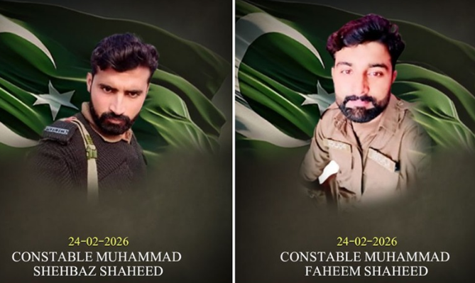 Two policemen martyred, several injured in suicide attack on Bhakkar checkpost 