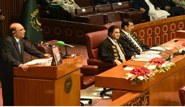 President Zardari addresses joint sitting of parliament today