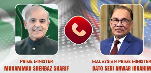 PM Shehbaz, Malaysian counterpart Anwar Ibrahim discuss Middle East crisis and peace efforts