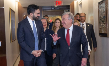 New York Mayor Mamdani meets UN chief during first visit to organisation’s headquarters