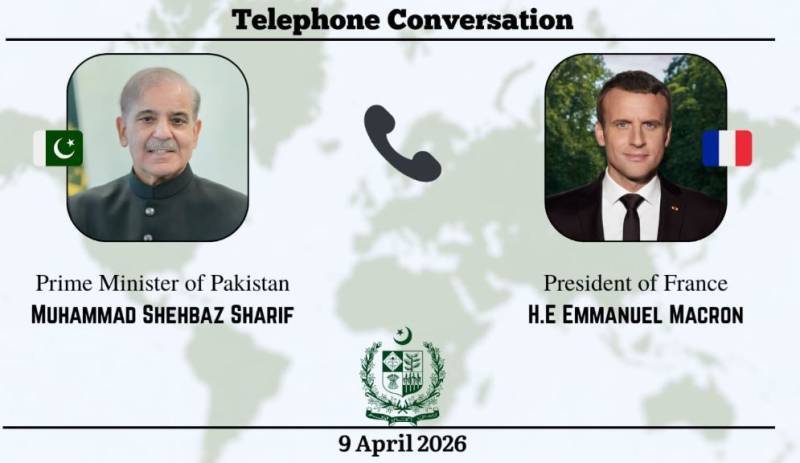 In phone call with PM Shehbaz, French President Macron commends Pakistan's role in Iran-US talks