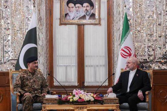 Field Marshal Asim Munir, Iranian Parliament Speaker Bagher Ghalibaf discuss bilateral ties and regional security
