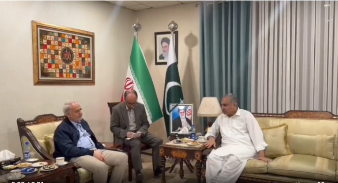 In meeting with Iranian envoy, Naqvi reaffirms Pakistan’s support to resolving US-Iran dispute through dialogue 