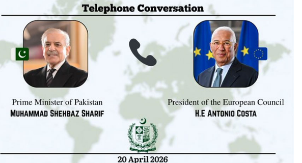 PM Shehbaz, European Council President António Costa discuss Mideast situation
