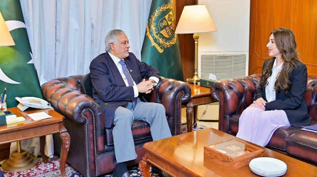 DPM Dar, US Charge d’Affaires Natalie A. Baker discuss regional situation, Pak-US ties