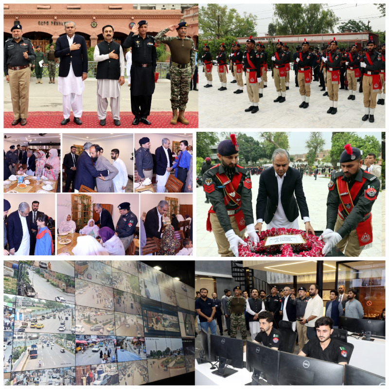 Interior Minister Naqvi visits Peshawar Police Headquarters, meets families of martyrs 