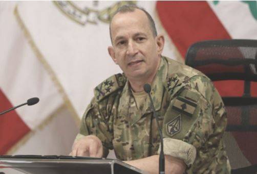 Lebanese army chief departs for official visit to Pakistan
