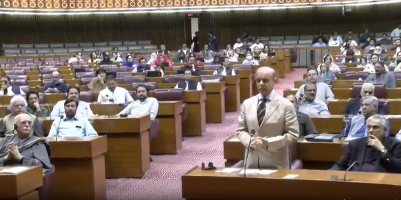 In NA speech, PM Shehbaz once again invites opposition for dialogue