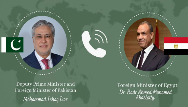 DPM Dar, Egyptian FM Badr exchange views on forthcoming US-Iran MoU signing: FO