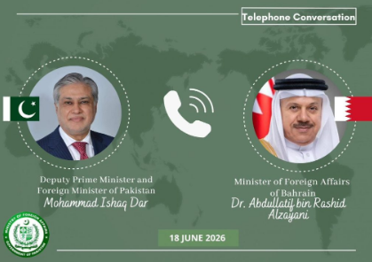 Turkish, Bahraini FMs felicitate Pakistan on signing of Islamabad MoU