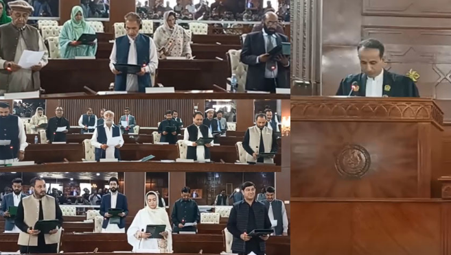 Newly elected members of Gilgit-Baltistan Assembly sworn in 