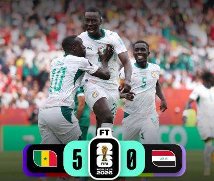 FIFA World Cup 2026: Senegal thrash Iraq 5-0