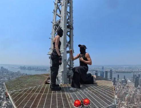 Couple arrested after Empire State proposal