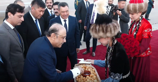 President Zardari in Kyrgyzstan on 4-day official visit