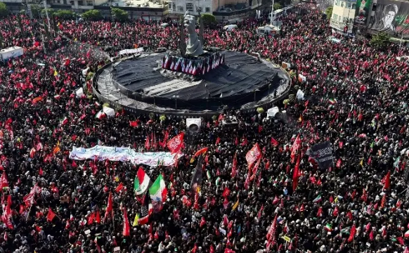 Millions in Tehran join funeral procession for Iran's late supreme leader Ali Khamenei 