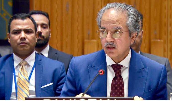 At UN Pakistan urges world to ensure implementation of Gaza peace plan, condemns Israeli actions