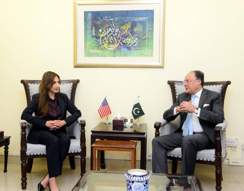 Aurangzeb, Natalie discuss Pakistan-US bilateral economic cooperation and investment