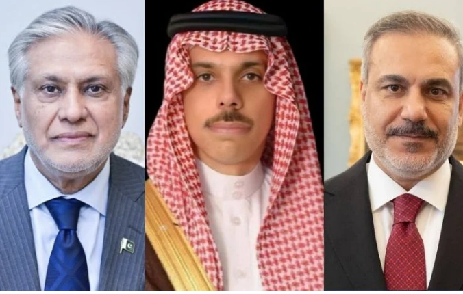 DPM Dar discusses regional and global developments with Saudi and Turkiye FMs